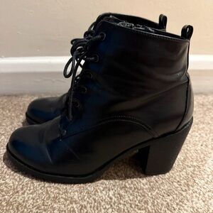 Next Sleek Black Heeled Boots